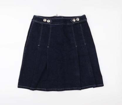 TU Womens Blue  Denim A-Line Skirt Size 8