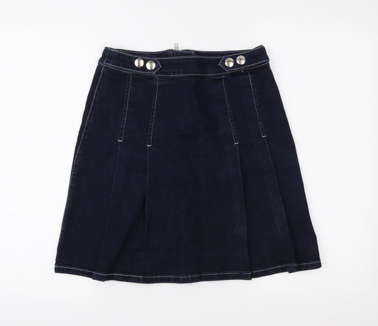 TU Womens Blue  Denim A-Line Skirt Size 8
