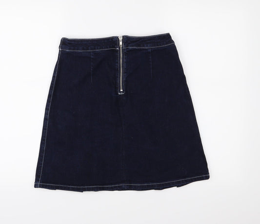 TU Womens Blue  Denim A-Line Skirt Size 8