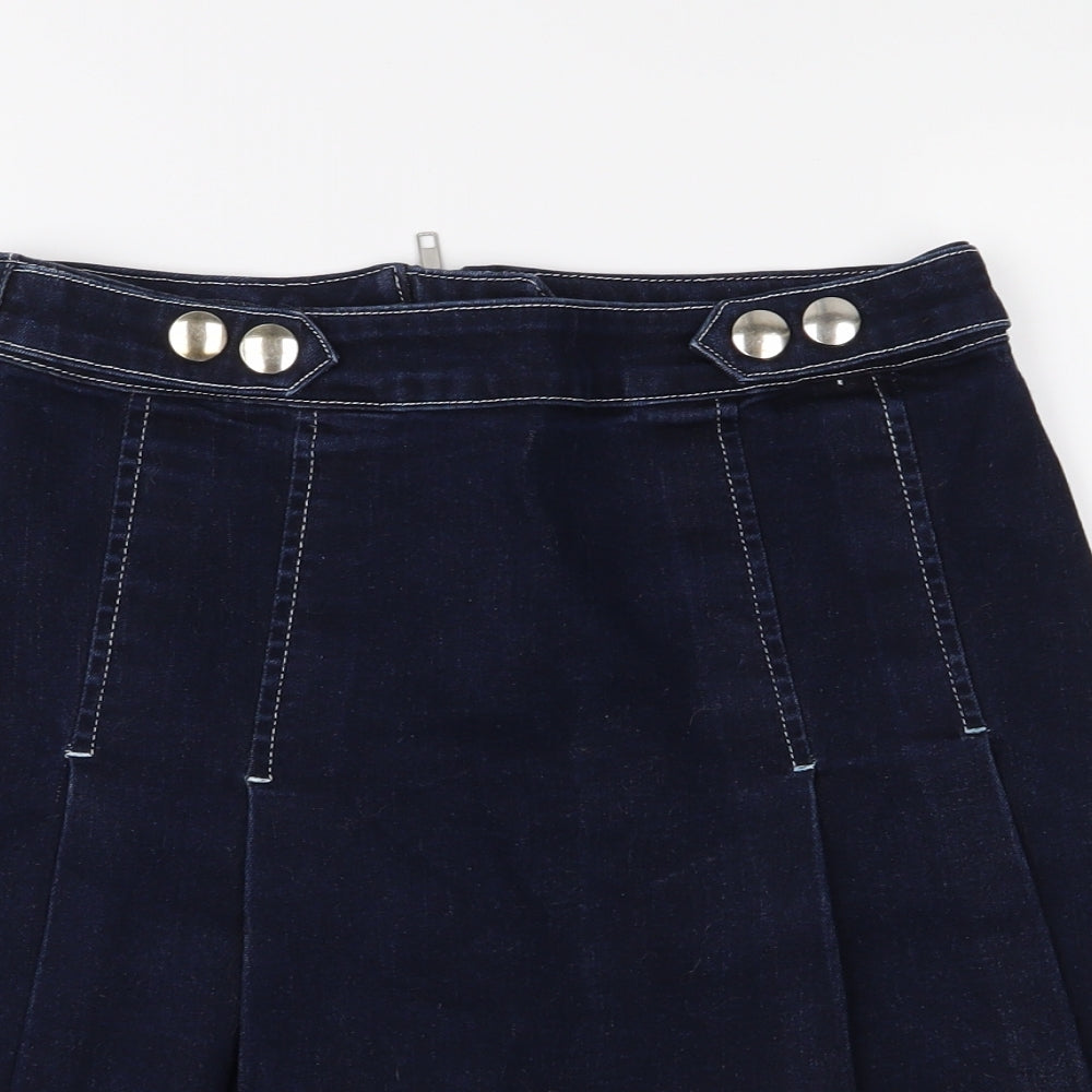 TU Womens Blue  Denim A-Line Skirt Size 8