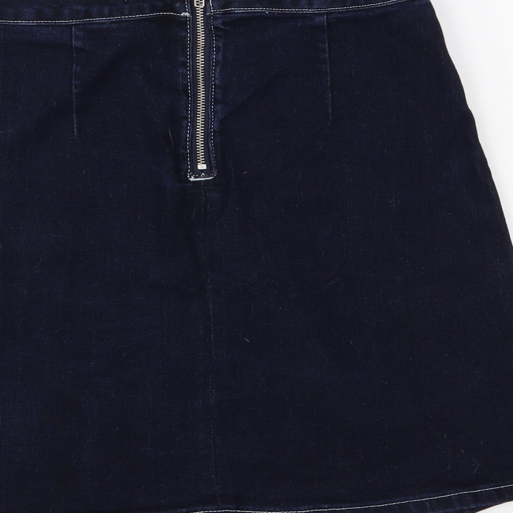 TU Womens Blue  Denim A-Line Skirt Size 8