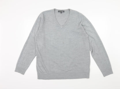 Marks and Spencer Mens Grey  Knit Pullover Jumper Size L
