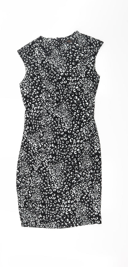 NEXT Womens Black Polka Dot  Shift  Size 8