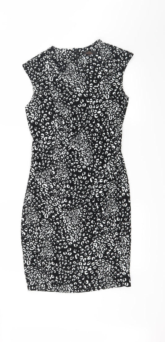 NEXT Womens Black Polka Dot  Shift  Size 8