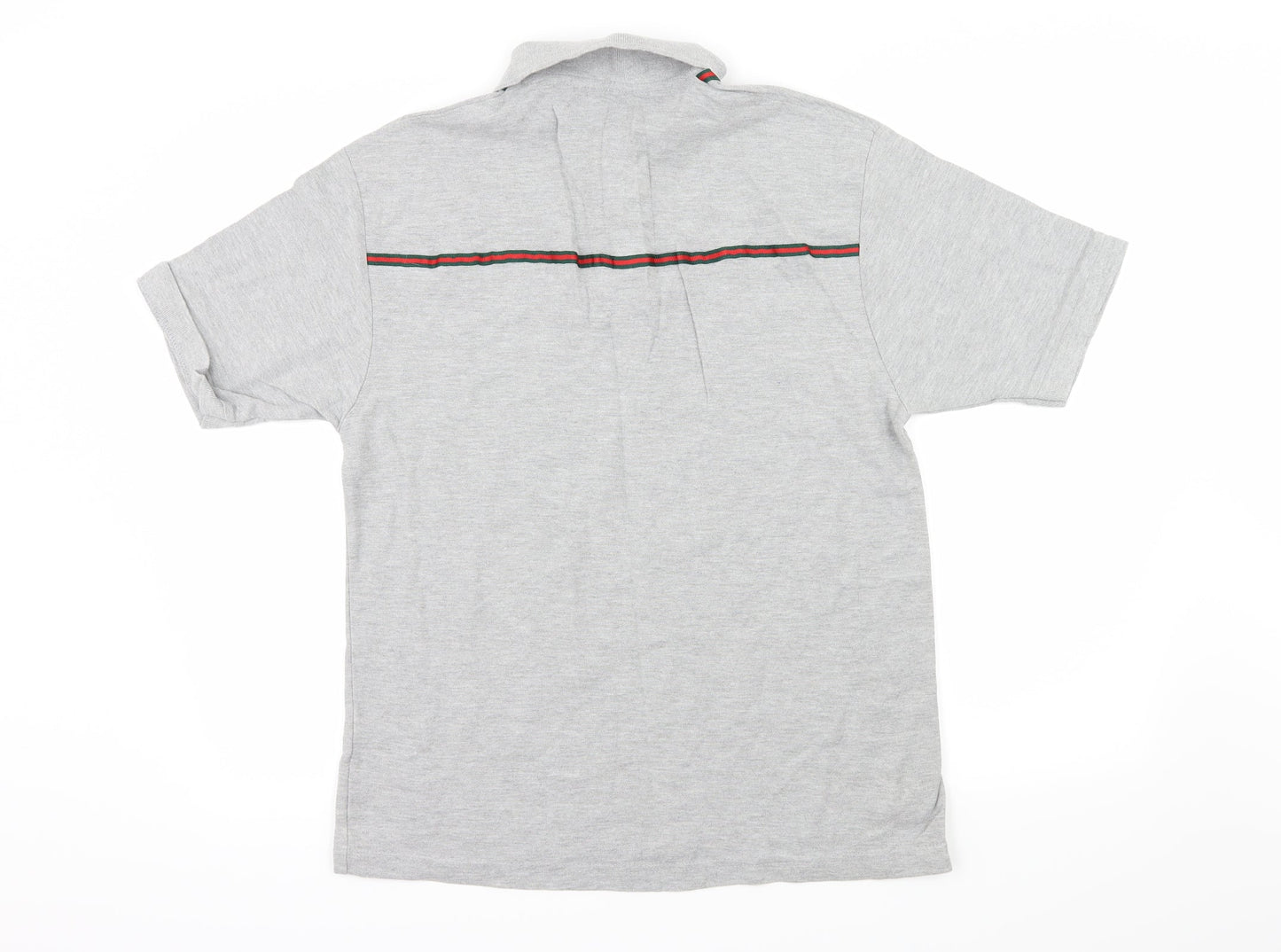 Preworn Mens Green Striped Jersey  Polo Size L