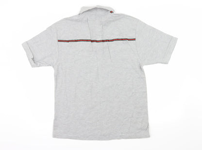 Preworn Mens Green Striped Jersey  Polo Size L