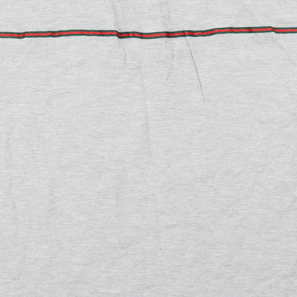 Preworn Mens Green Striped Jersey  Polo Size L