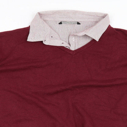 George Mens Red   Pullover Jumper Size 2XL