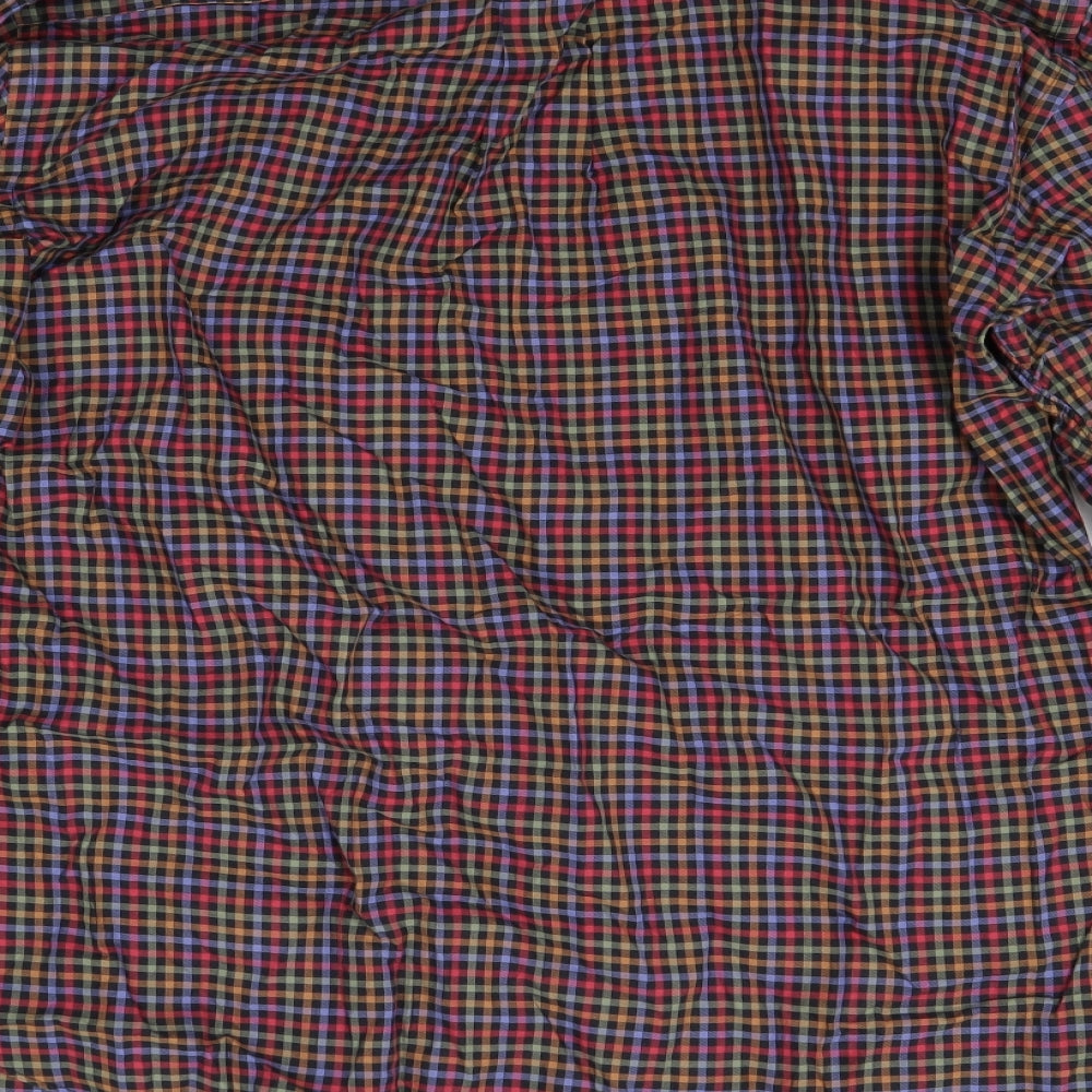 Scott Barber Mens Red Check   Button-Up Size L