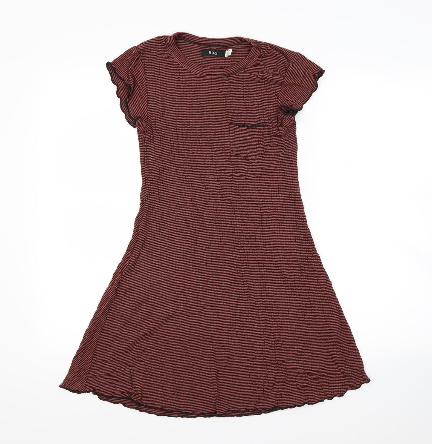 BDG Womens Brown Striped  Fit & Flare  Size XS