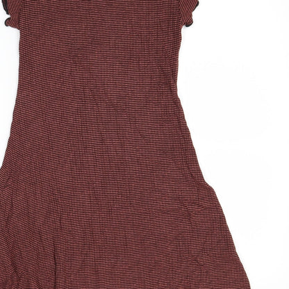 BDG Womens Brown Striped  Fit & Flare  Size XS