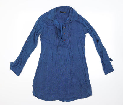 Primark Womens Blue Striped  Basic Blouse Size 8