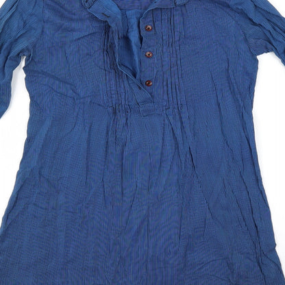 Primark Womens Blue Striped  Basic Blouse Size 8