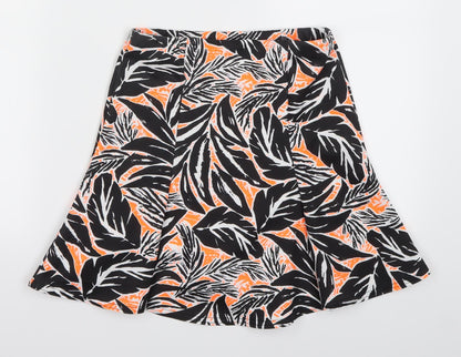 ASOS Womens White Floral  A-Line Skirt Size 8