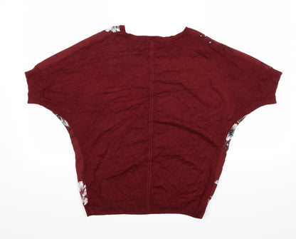 F&F Womens Purple Floral  Basic Blouse Size 6