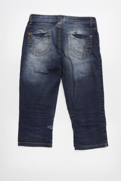Falmer Womens Blue   Capri Jeans Size 8 L20 in