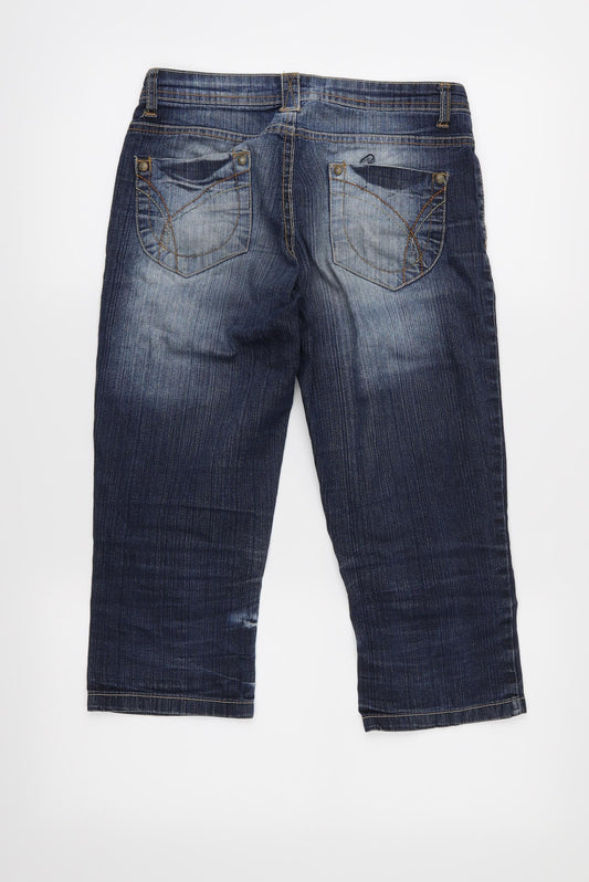 Falmer Womens Blue   Capri Jeans Size 8 L20 in