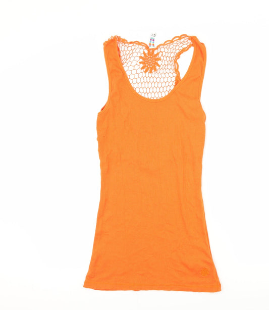 denim co Womens Orange   Basic Tank Size 16