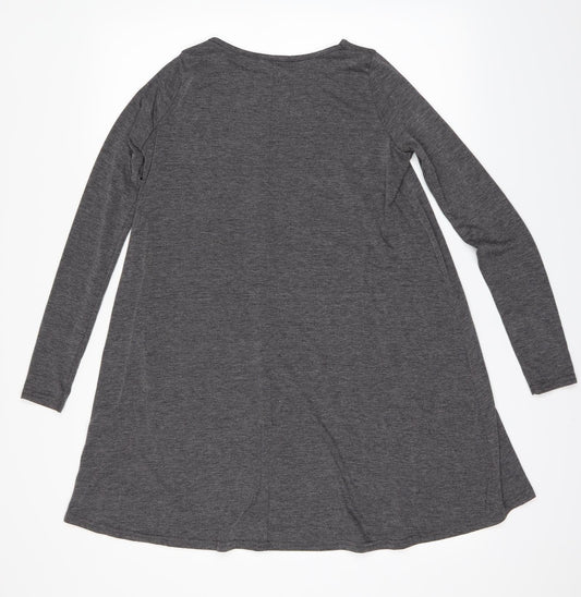 I SAW IT FIRST Womens Grey   Basic Blouse Size 6