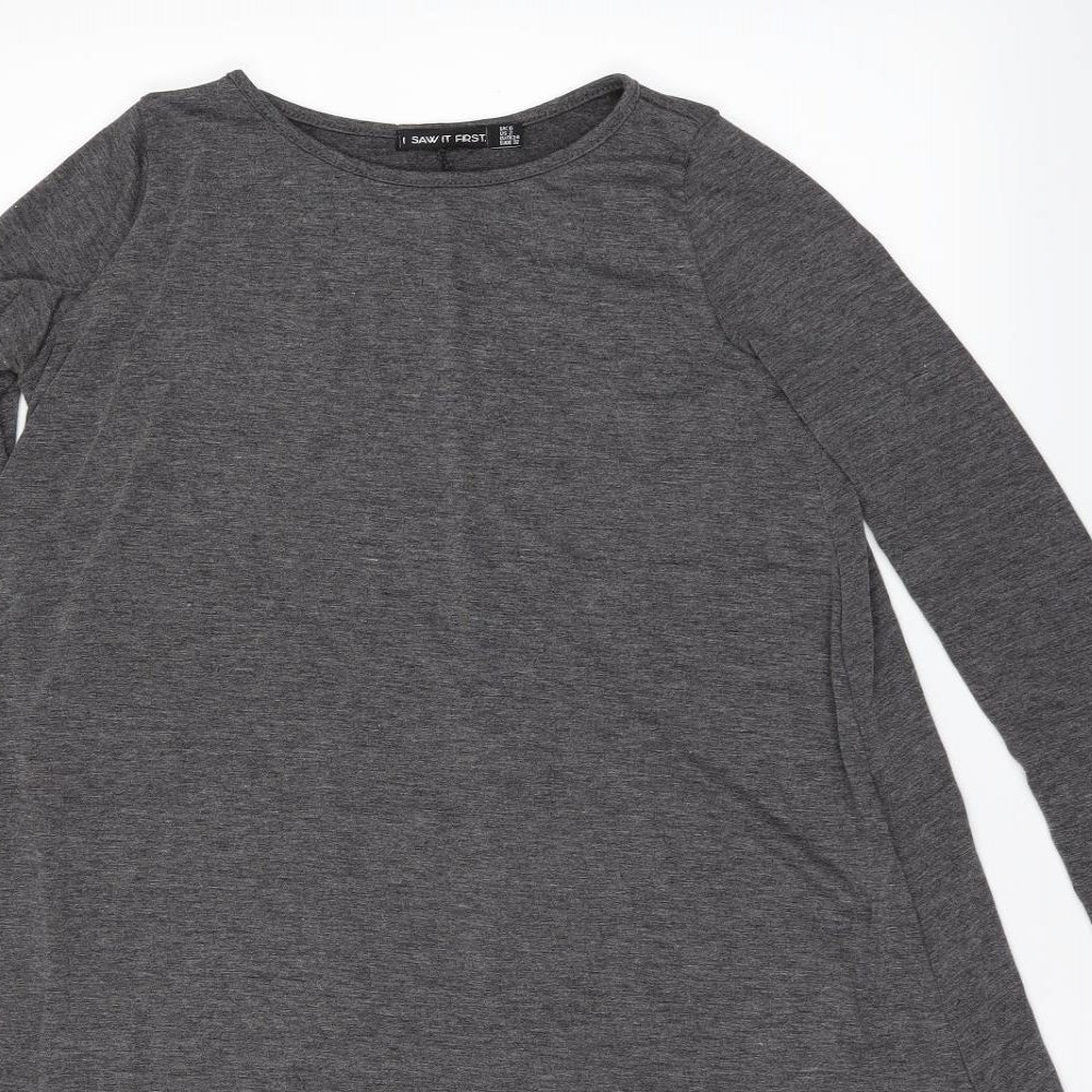 I SAW IT FIRST Womens Grey   Basic Blouse Size 6