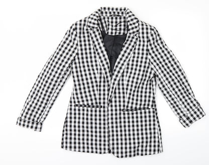 George Womens Black Check  Jacket  Size 8