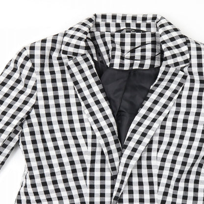 George Womens Black Check  Jacket  Size 8