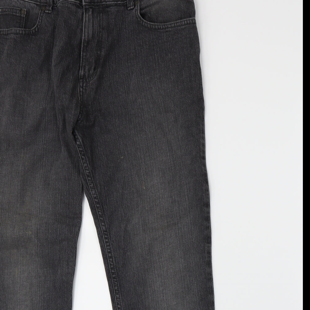 TU Womens Grey  Denim Straight Jeans Size 36 L30 in