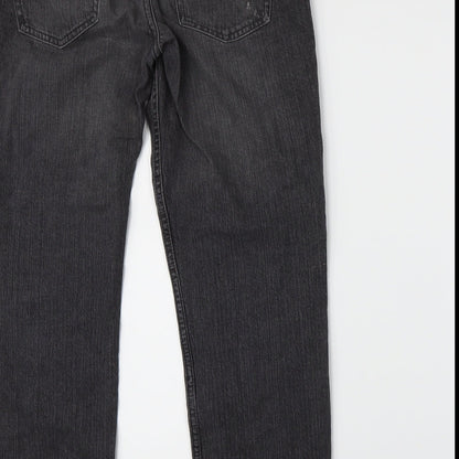 TU Womens Grey  Denim Straight Jeans Size 36 L30 in