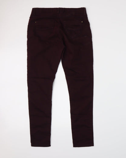 Dorothy Perkins Womens Red  Denim Skinny Jeans Size 10 L28 in
