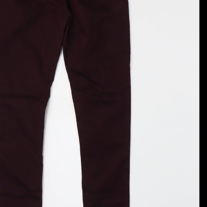 Dorothy Perkins Womens Red  Denim Skinny Jeans Size 10 L28 in