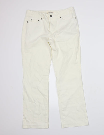 Cherokee Womens White  Denim Straight Jeans Size 10 L26 in