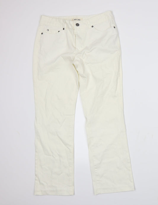 Cherokee Womens White  Denim Straight Jeans Size 10 L26 in