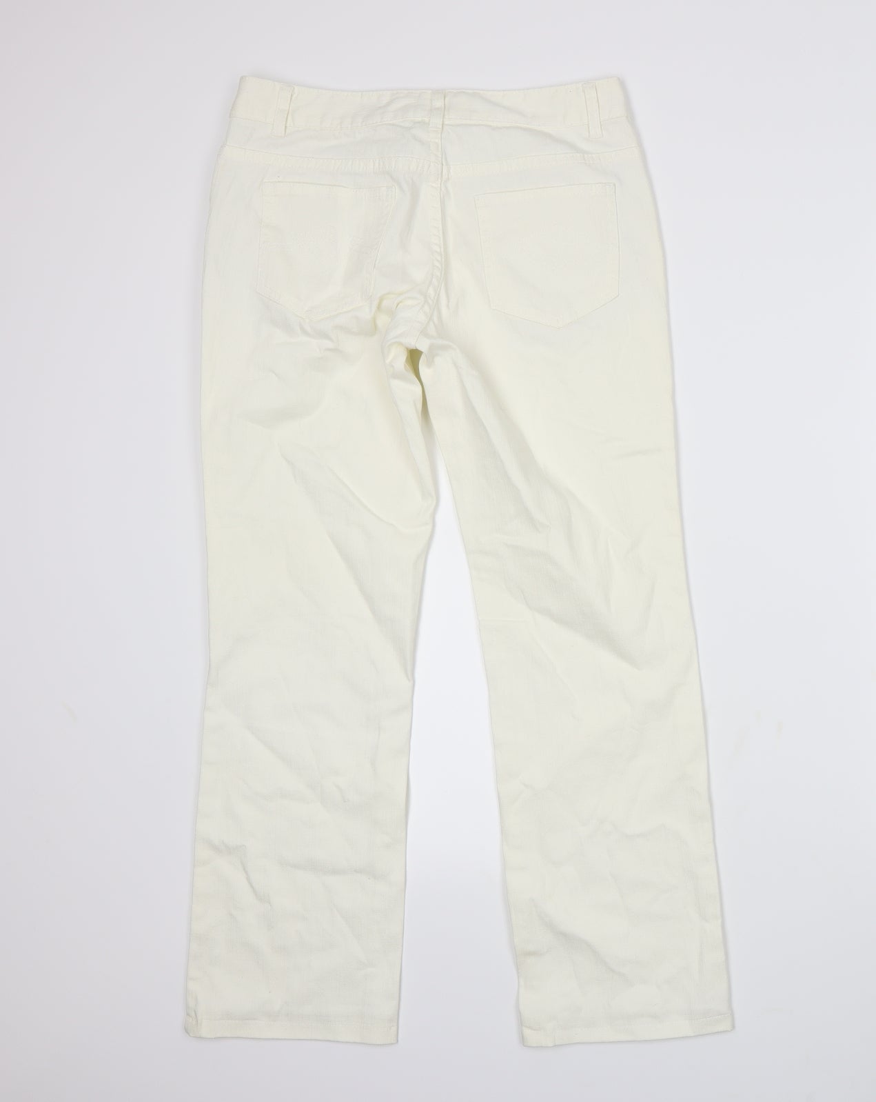 Cherokee Womens White  Denim Straight Jeans Size 10 L26 in