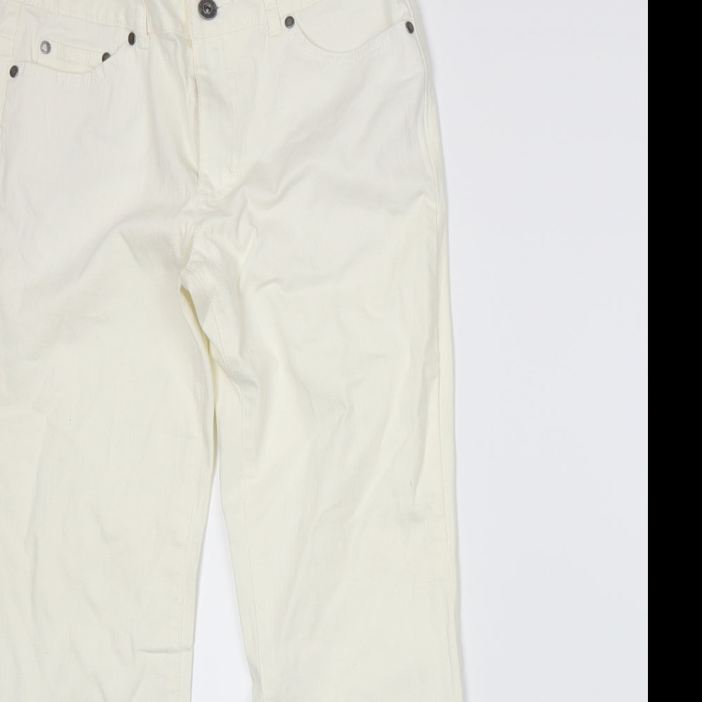 Cherokee Womens White  Denim Straight Jeans Size 10 L26 in