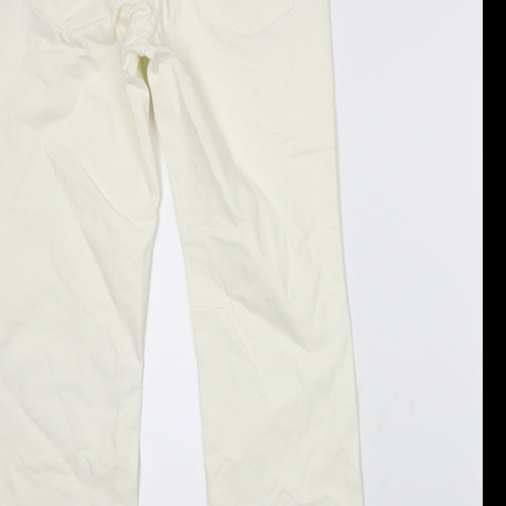 Cherokee Womens White  Denim Straight Jeans Size 10 L26 in