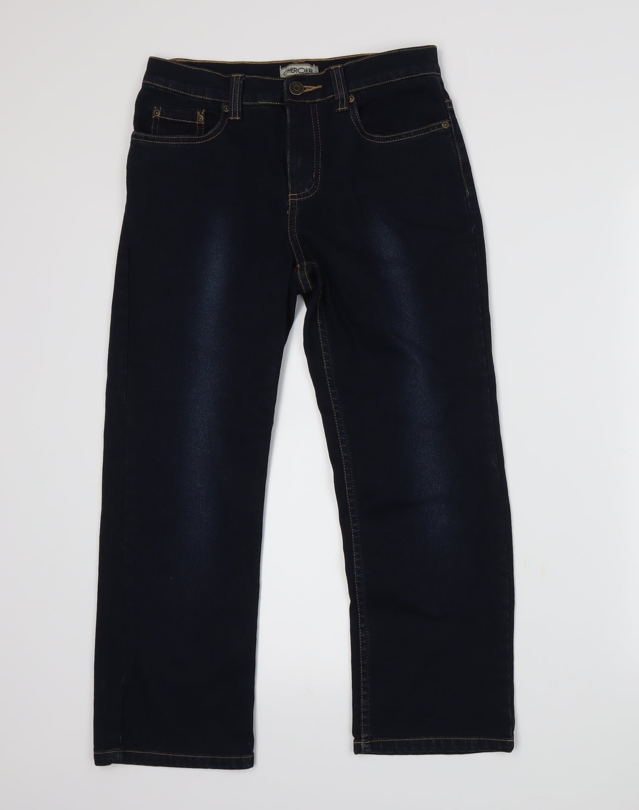 Cherokee Womens Blue  Denim Straight Jeans Size 10 L22 in