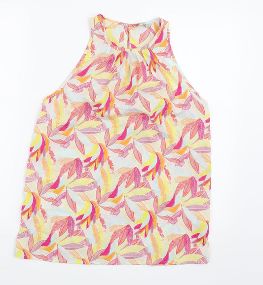 Peacocks Womens Multicoloured Floral  Basic Tank Size 10