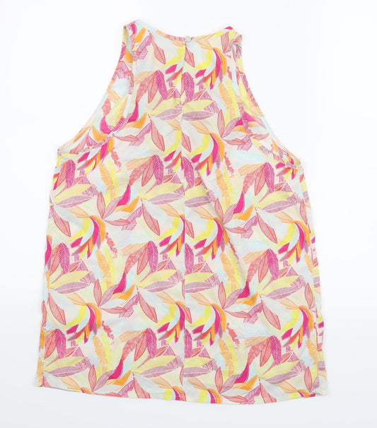 Peacocks Womens Multicoloured Floral  Basic Tank Size 10
