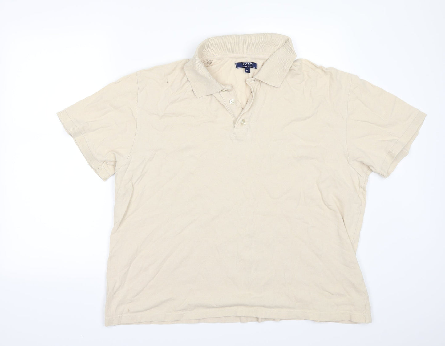 Easy Mens Beige    Polo Size XL