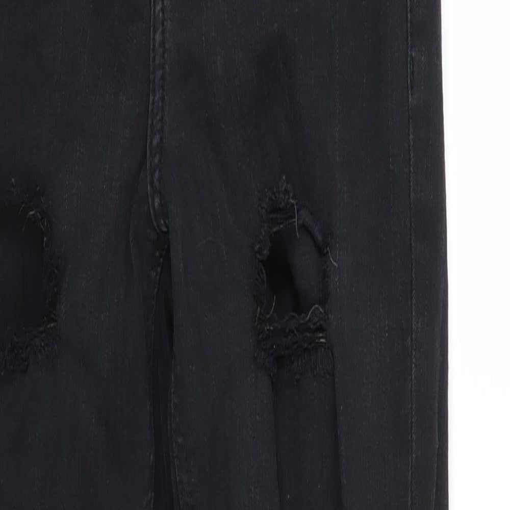 Topshop Womens Black  Denim Skinny Jeans  L25 in - Jamie