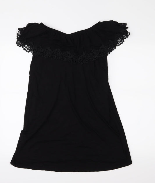 George Womens Black  Jersey T-Shirt Dress  Size 10