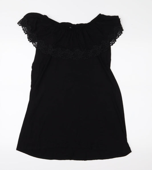 George Womens Black  Jersey T-Shirt Dress  Size 10