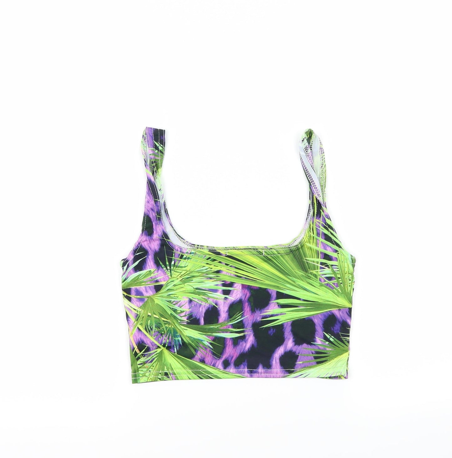 Missguided Womens Multicoloured Floral Jersey Camisole Tank Size 8