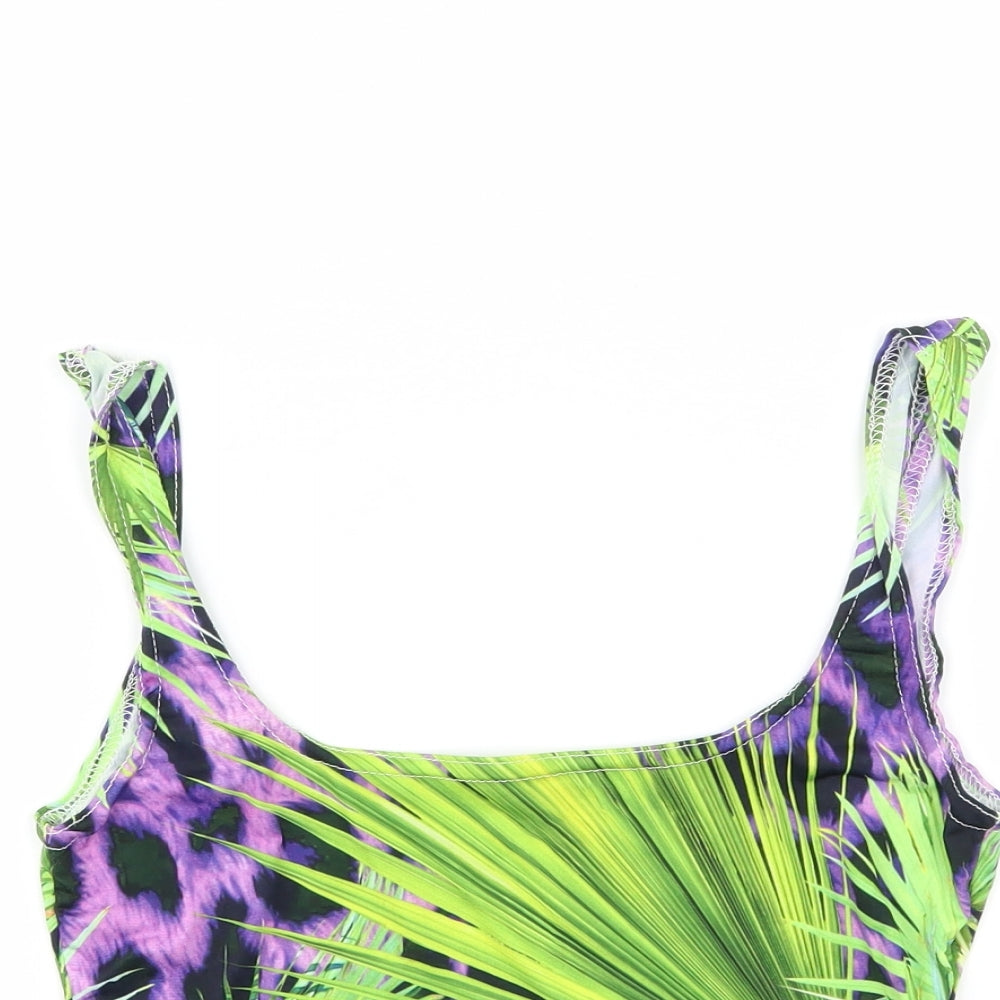 Missguided Womens Multicoloured Floral Jersey Camisole Tank Size 8