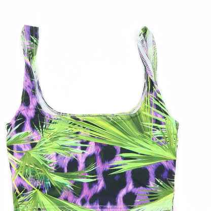 Missguided Womens Multicoloured Floral Jersey Camisole Tank Size 8