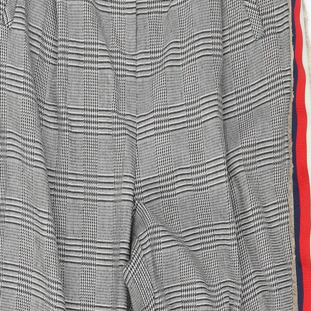 Topshop Womens Black Houndstooth  Trousers  Size 6 L24 in