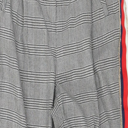 Topshop Womens Black Houndstooth  Trousers  Size 6 L24 in