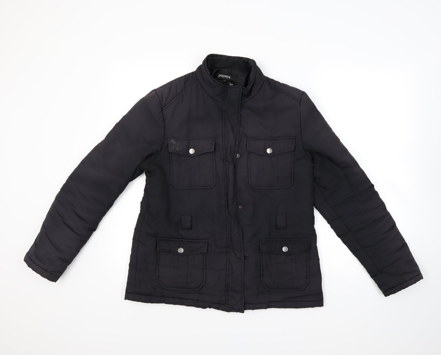Papaya Womens Black   Jacket Coat Size 14