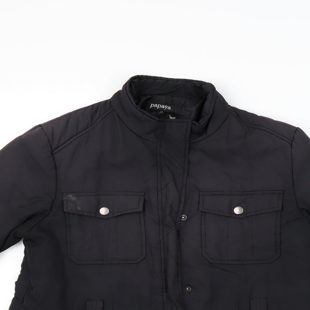 Papaya Womens Black   Jacket Coat Size 14