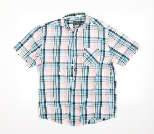 Primark Mens Multicoloured Check   Button-Up Size L